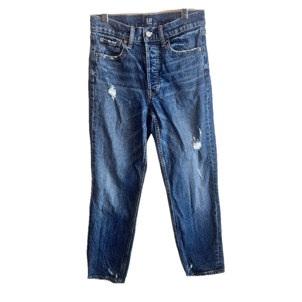 Gap High Destructed Rise Cheeky Straight Jeans Women’s 2